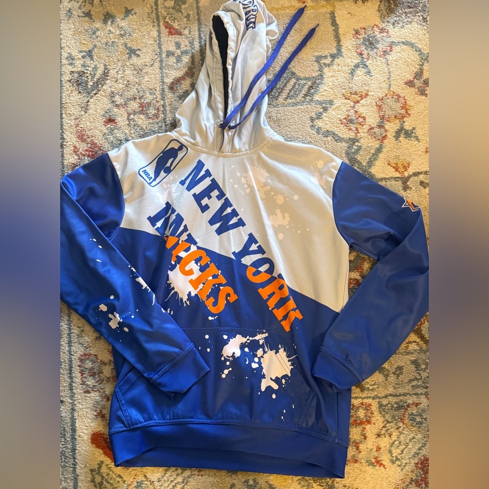 New York Knicks Blue and White Hoodie